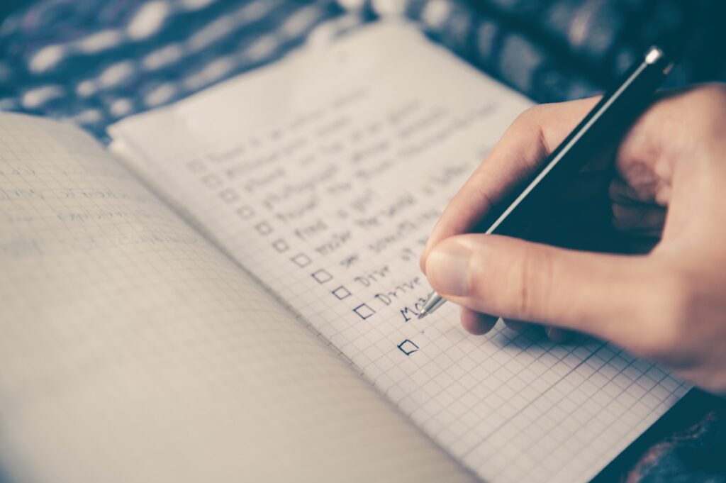 Health goals wellness journal planning