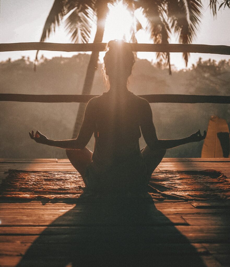 Morning meditation wellness mindfulness